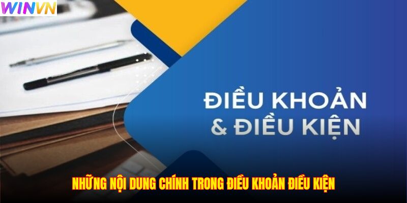 Những nội dung chính trong Điều khoản điều kiện